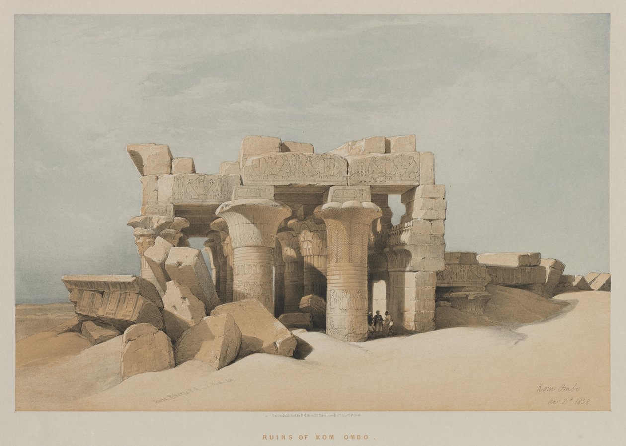 Egypti ja Nubia, osa I: Kom-Ombo, 1846. tekijältä Louis Haghe