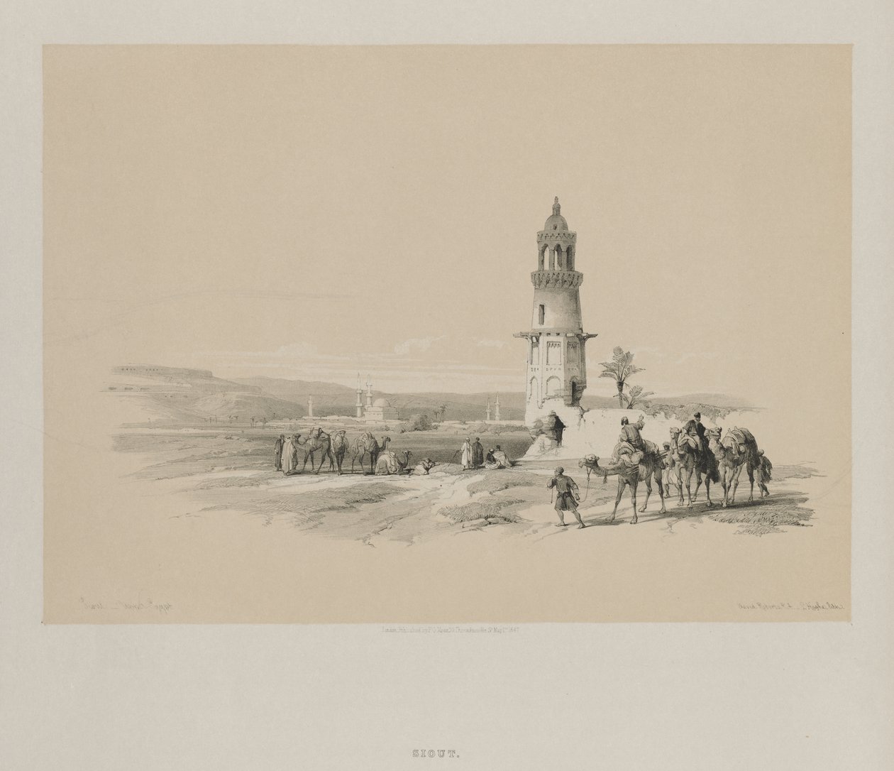 Egypti ja Nubia, osa I: Siout - Ylä-Egypti, 1847. tekijältä Louis Haghe