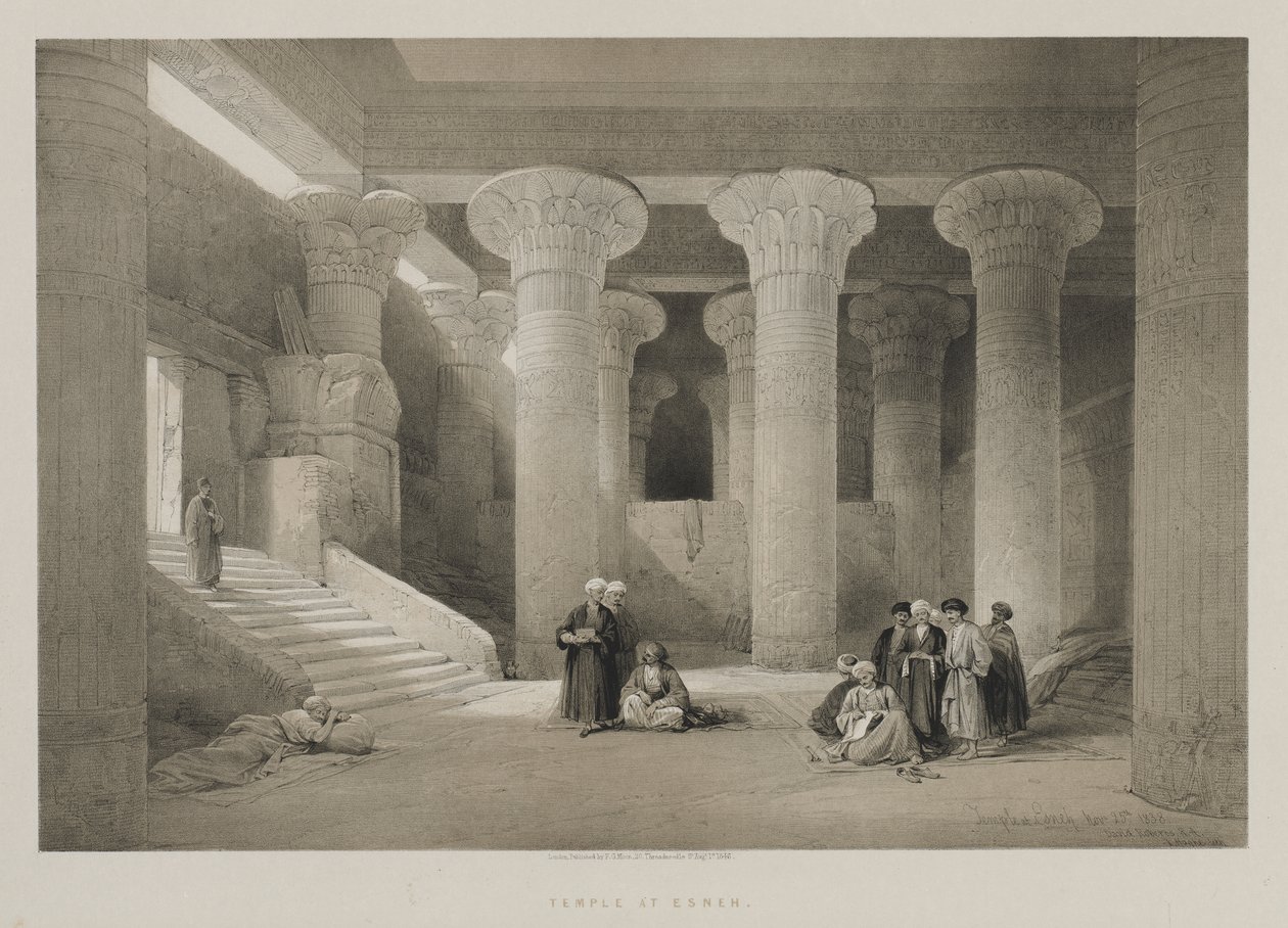 Egypti ja Nubia, osa I: Temple at Esneh tekijältä Louis Haghe