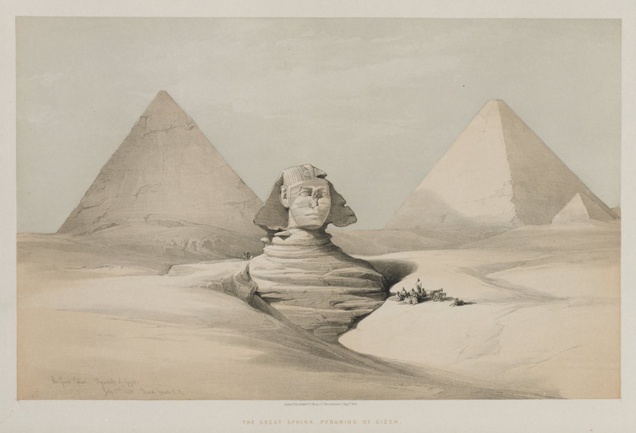 Egypti ja Nubia, osa I: Suuri sfinksi, Gezeehin pyramidit tekijältä Louis Haghe