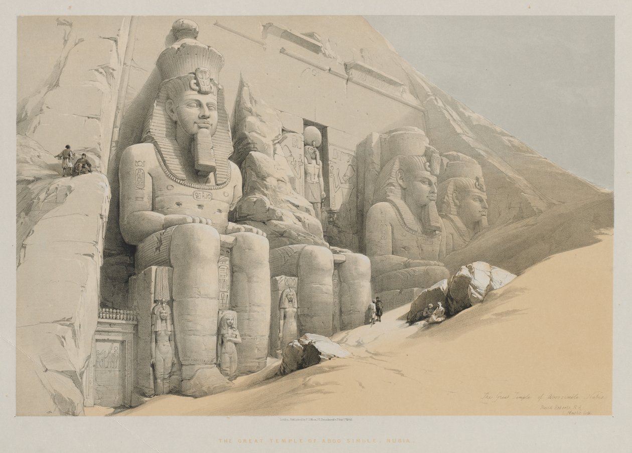 Egypti ja Nubia, osa I: Suuri Aboo-Simblen temppeli, Nubia tekijältä Louis Haghe