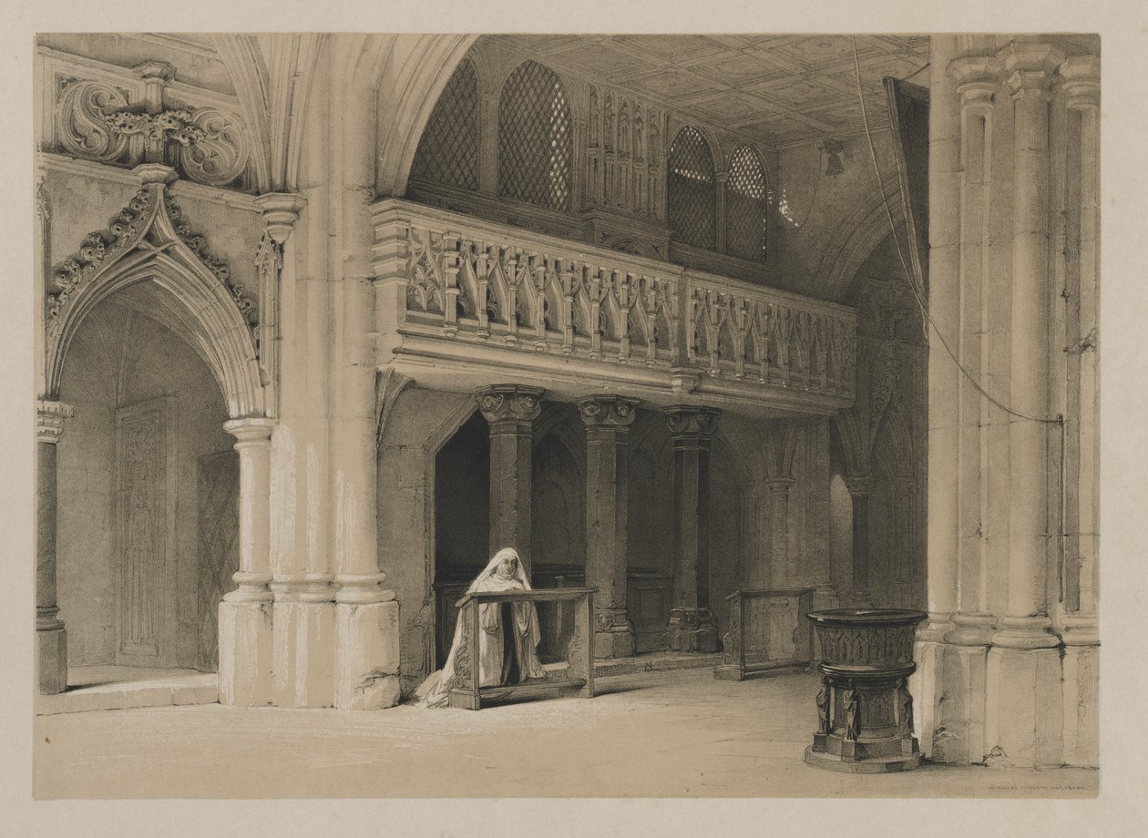 Luonnokset Belgiassa ja Saksassa, osa I: Nönnbergin luostari, Salzburg, 1840. tekijältä Louis Haghe