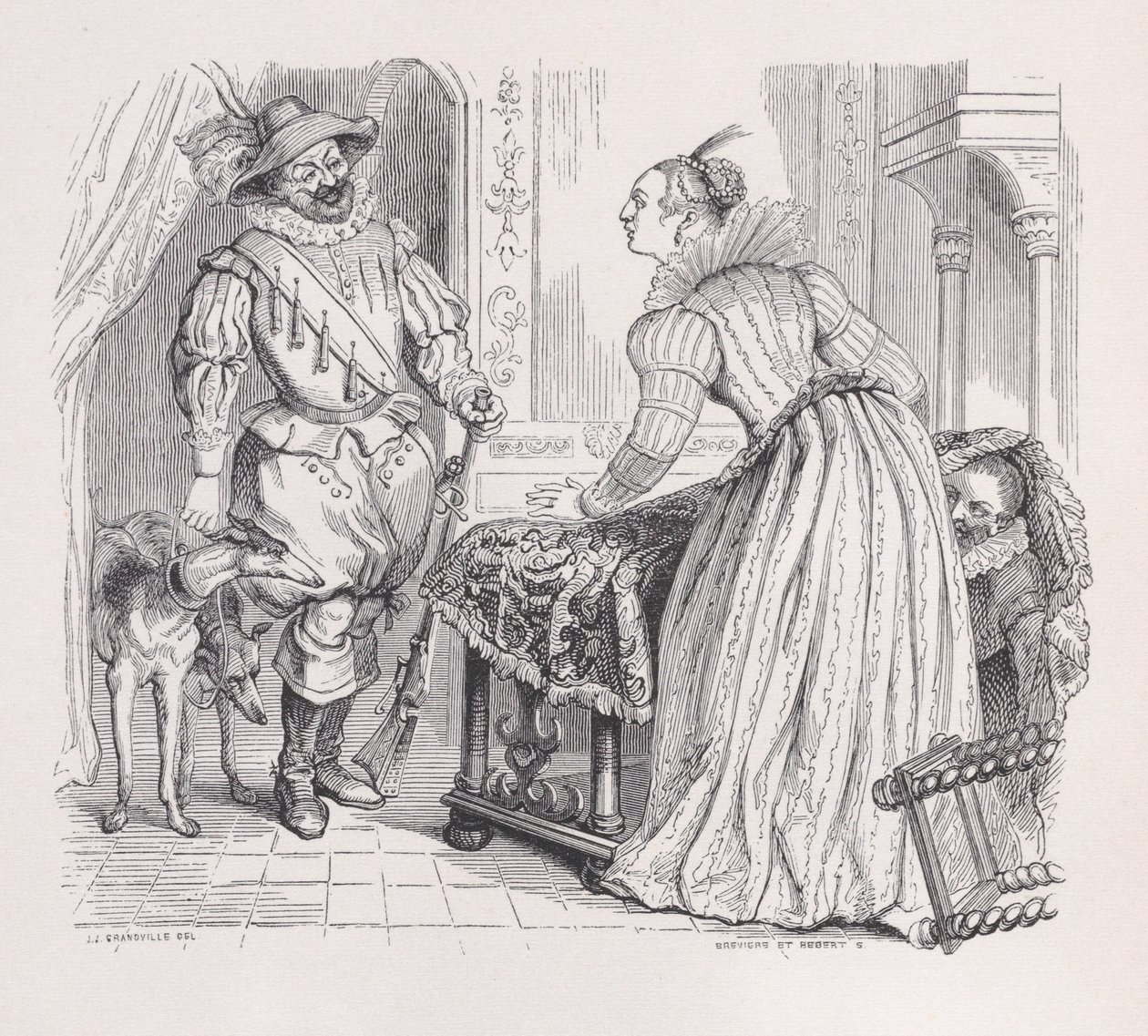 The Hunt from The Complete Works of Béranger, 1836. Tekijät: Louis-Henri Brevière, Cesar-Auguste Hebert. tekijältä Louis Henri Brevière, Cesar Auguste Hebert
