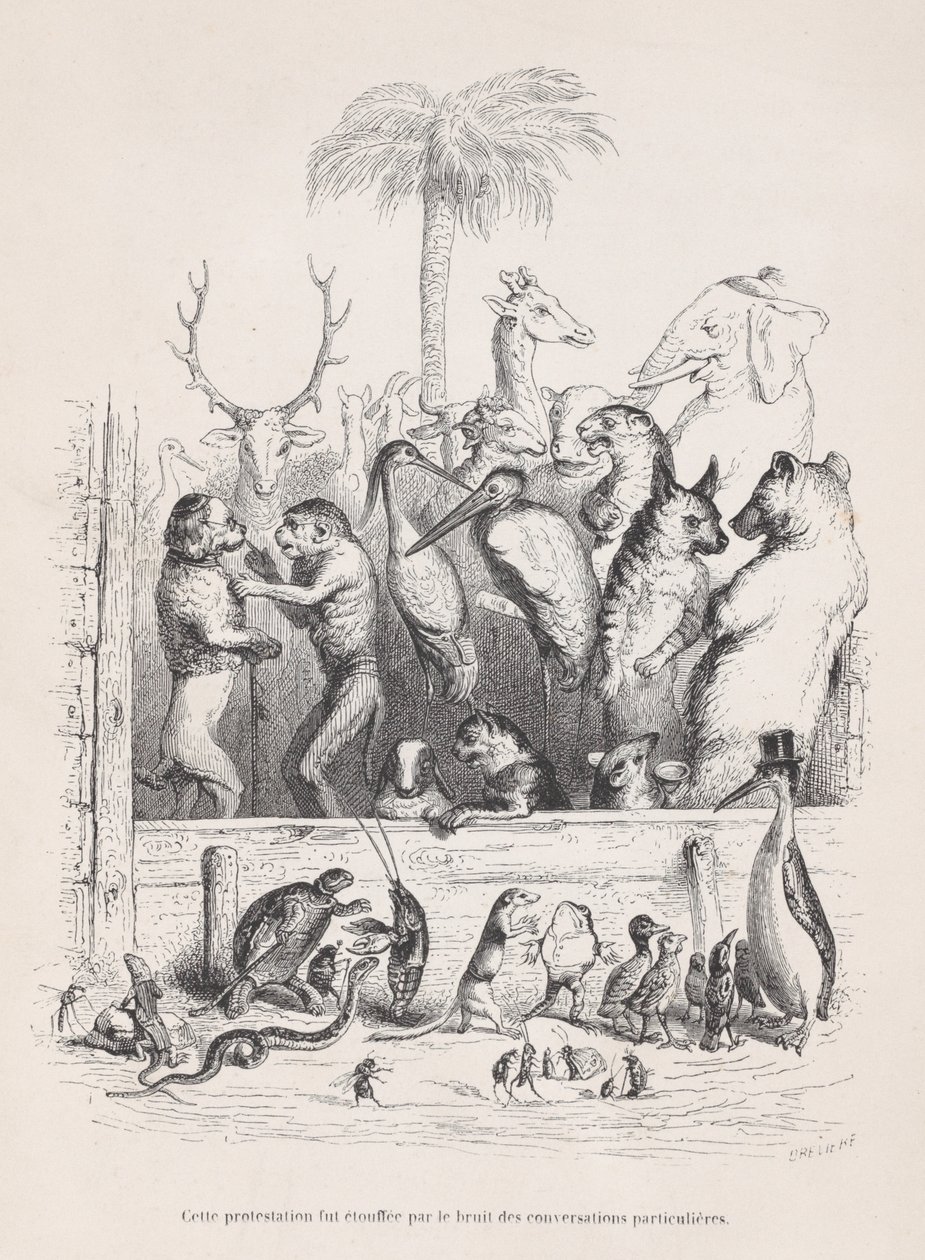 Tämän protestin tukahdutti yksityisten keskustelujen melu Scenes from the..., ca. 1837-47. tekijältä Louis Henri Brévière