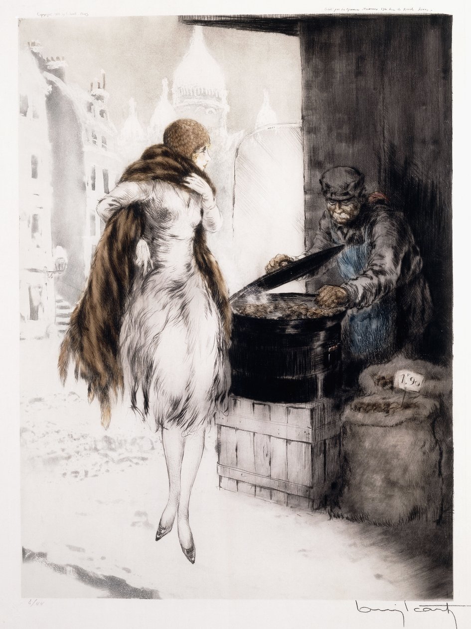 Kastanjan myyjä tekijältä Louis Icart