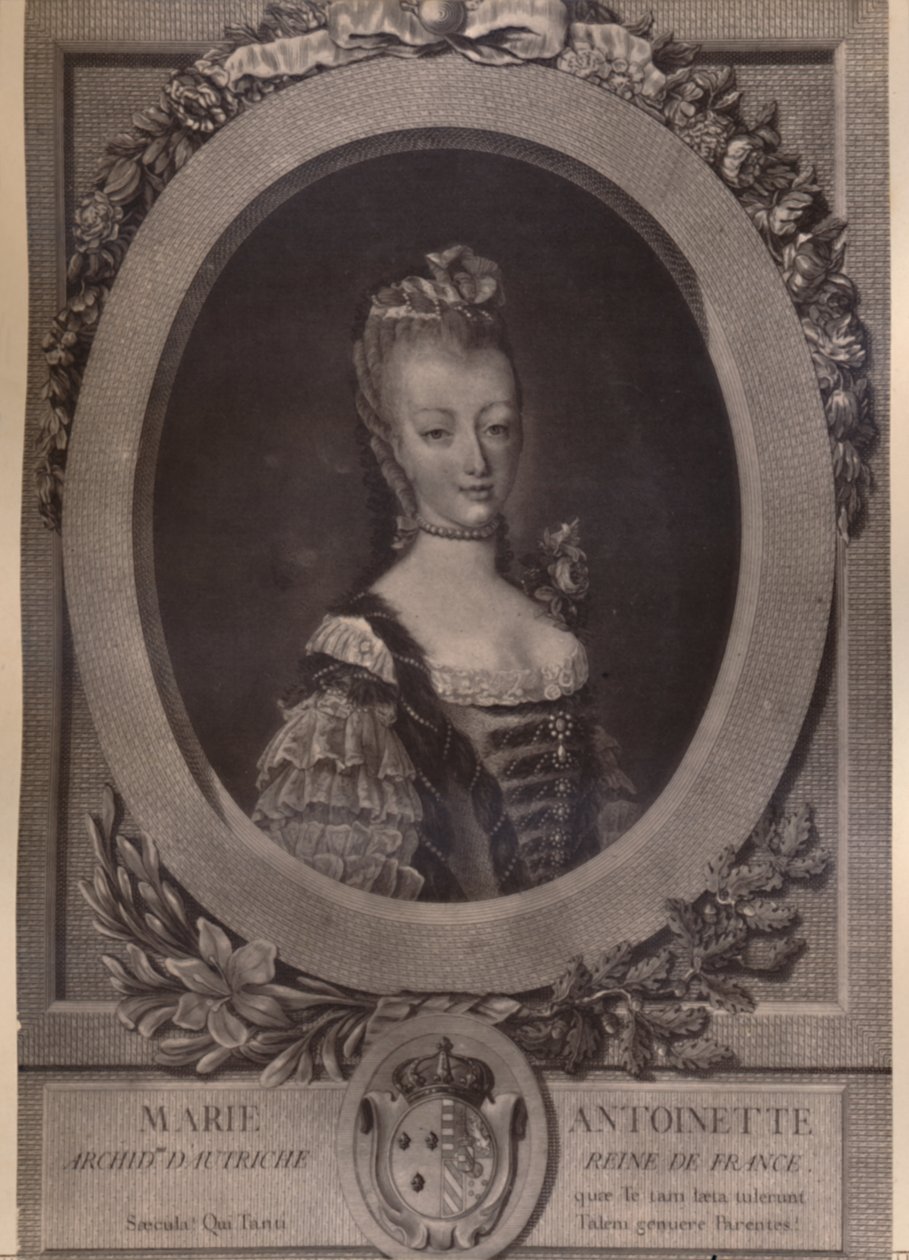 Marie Antoinette, Ranskan kuningatar, 1700-luvun loppu 1894. tekijältä Louis Jacques Cathelin