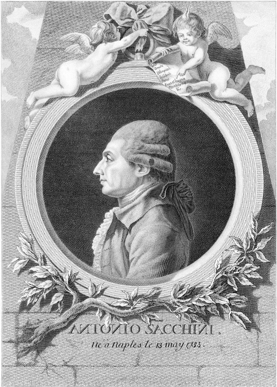 Muotokuva säveltäjä Antonio Sacchinista 1730-1786, 1781. tekijältä Louis Jacques Cathelin