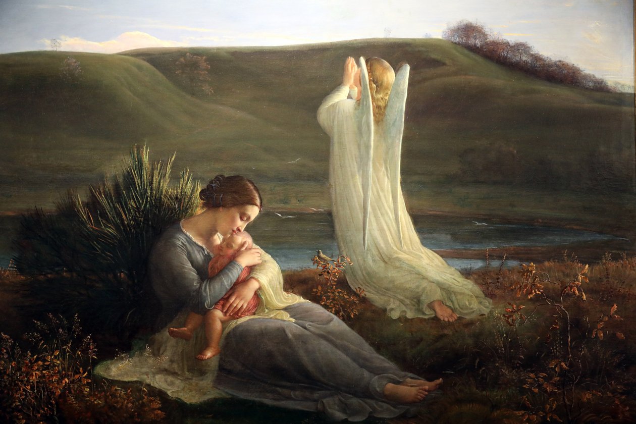 Sielun runo, Enkeli ja äiti, Yksityiskohta tekijältä Louis Janmot