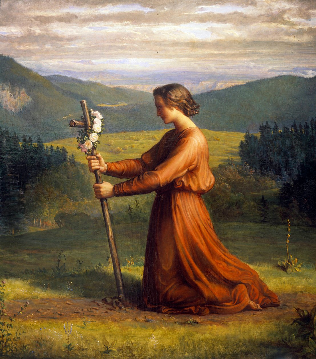Sielun runo; Todellisuus. Anne Francois Louis Janmotin (1814-1892) maalaus tekijältä Louis Janmot