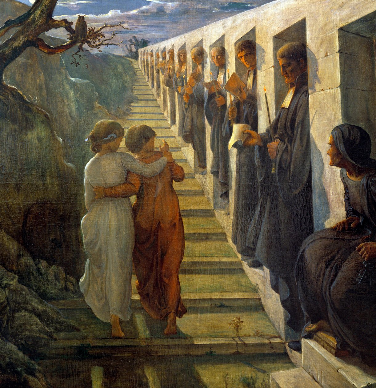 Sielun runo; Pahan polku. Anne Francois Louis Janmotin maalaus tekijältä Louis Janmot