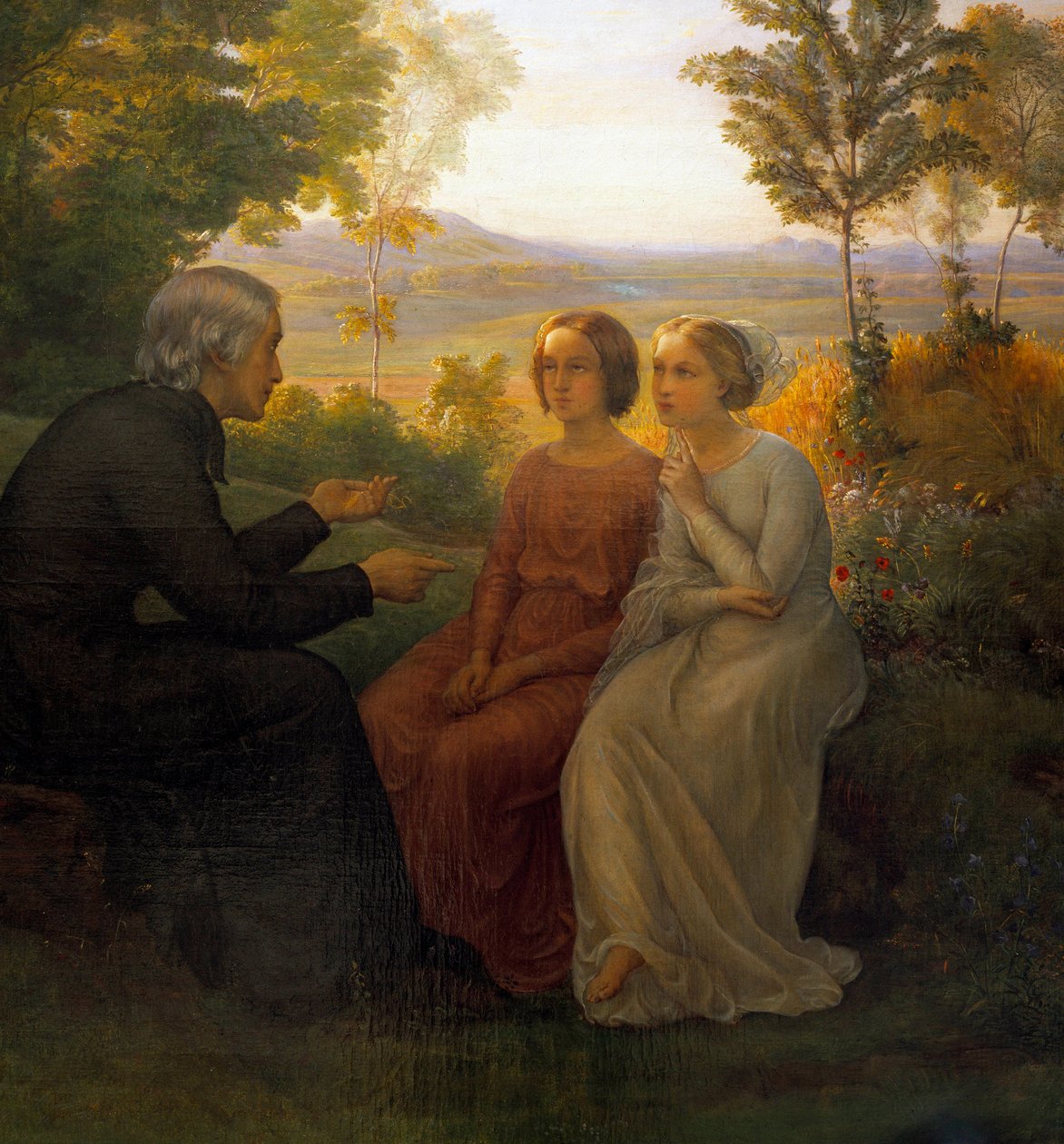 Sielun runo; Vehnän jyvä. Anne Francois Louis Janmotin maalaus tekijältä Louis Janmot