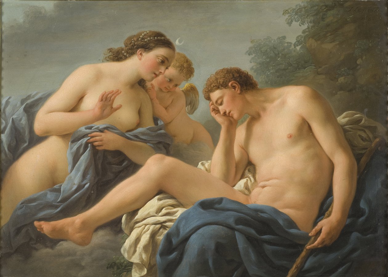 Diana ja Endymion - Diana ja Endymion, kirjoittanut Lagrenee, Louis Jean Francois, dit l