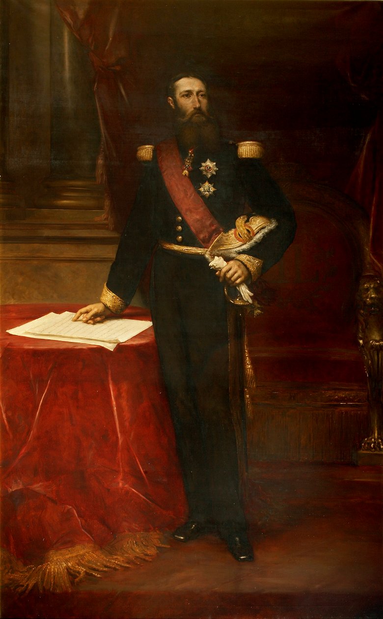 Muotokuva Leopold II:sta 1835-1909, Belgian kuningas, n. 1870. tekijältä Louis Joseph Gallait