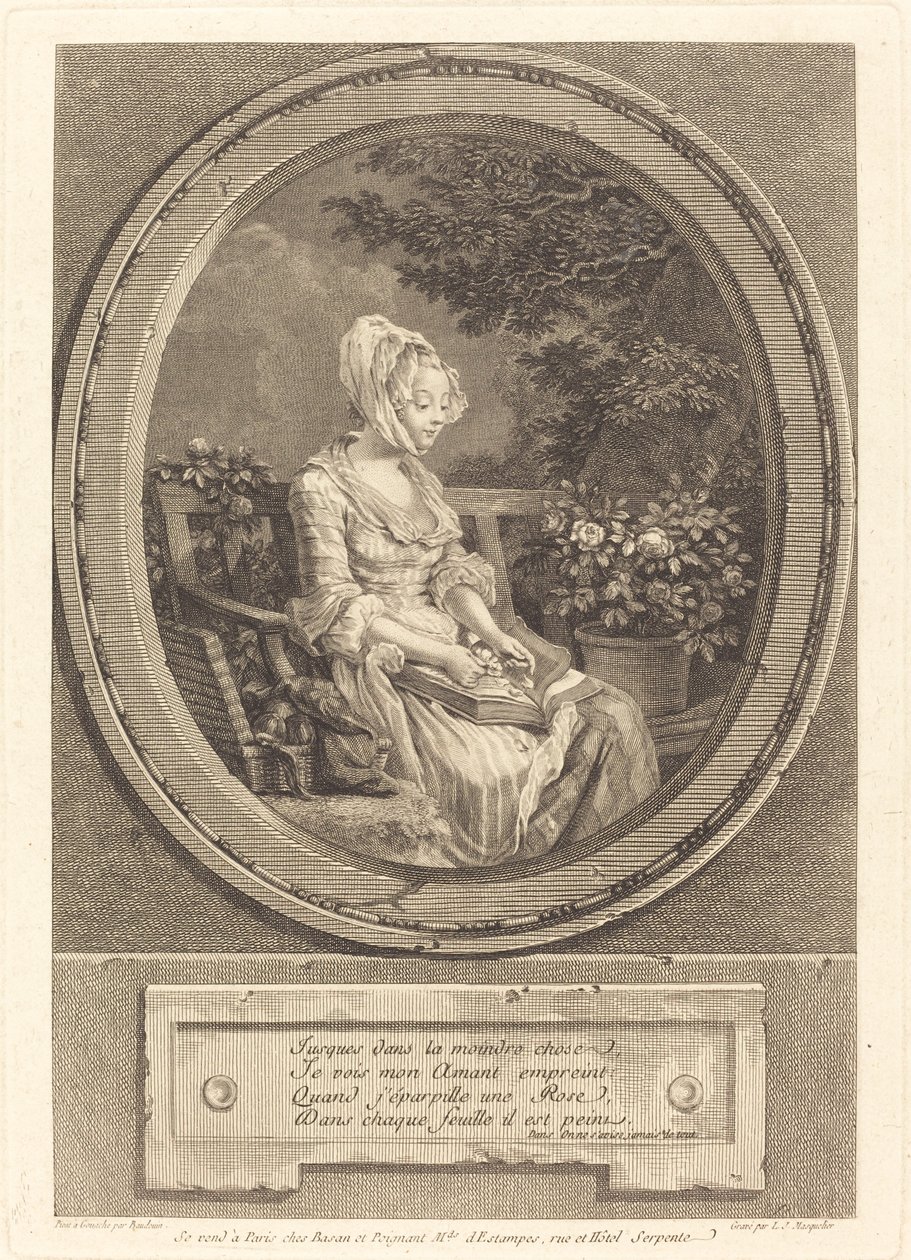 Pienimpään asiaan asti tekijältä Louis Joseph Masquelier after Pierre Antoine Baudouin