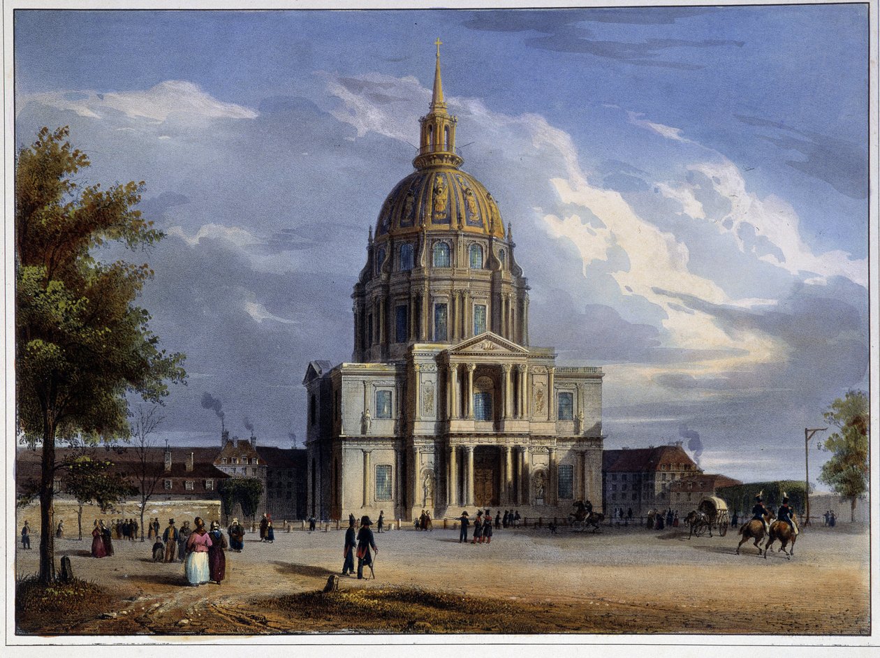 Arnoutin Invalidien kupoli ""Pariisissa vuonna 1837". tekijältä Louis Jules Arnout