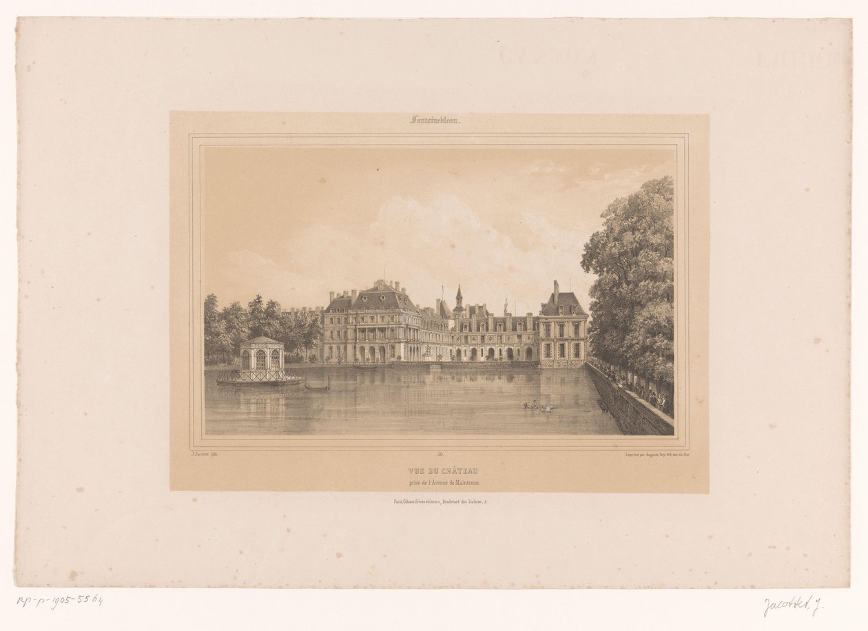 Näkymä Fontainebleaun linnalle Vue du Château, Prize de l