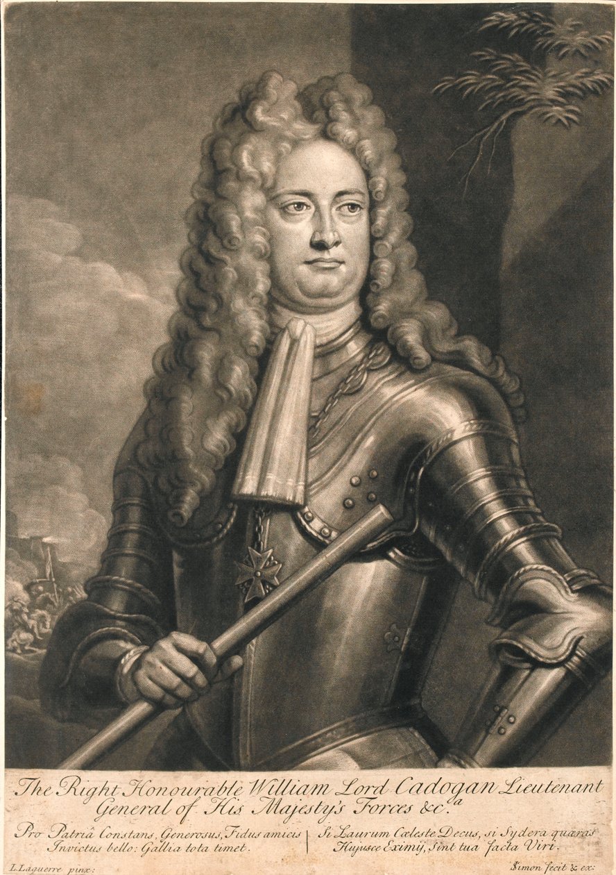 Kunnianarvoisa William Lord Cadogan, Hänen Majesteettinsa joukkojen kenraaliluutnantti. tekijältä Louis Laguerre