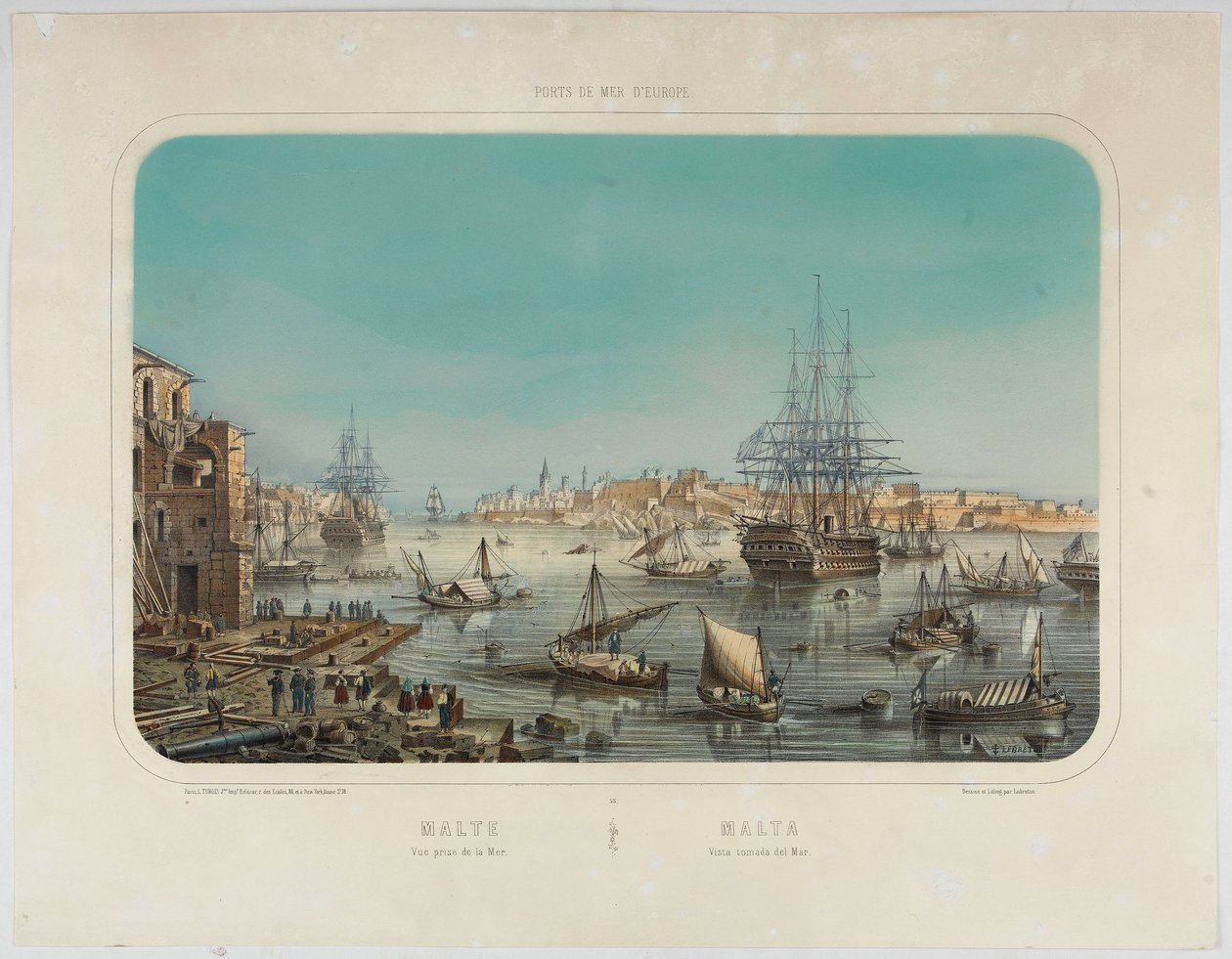 Louis Le Breton, Malta, Näkymä mereltä käsin tekijältä Louis Le Breton