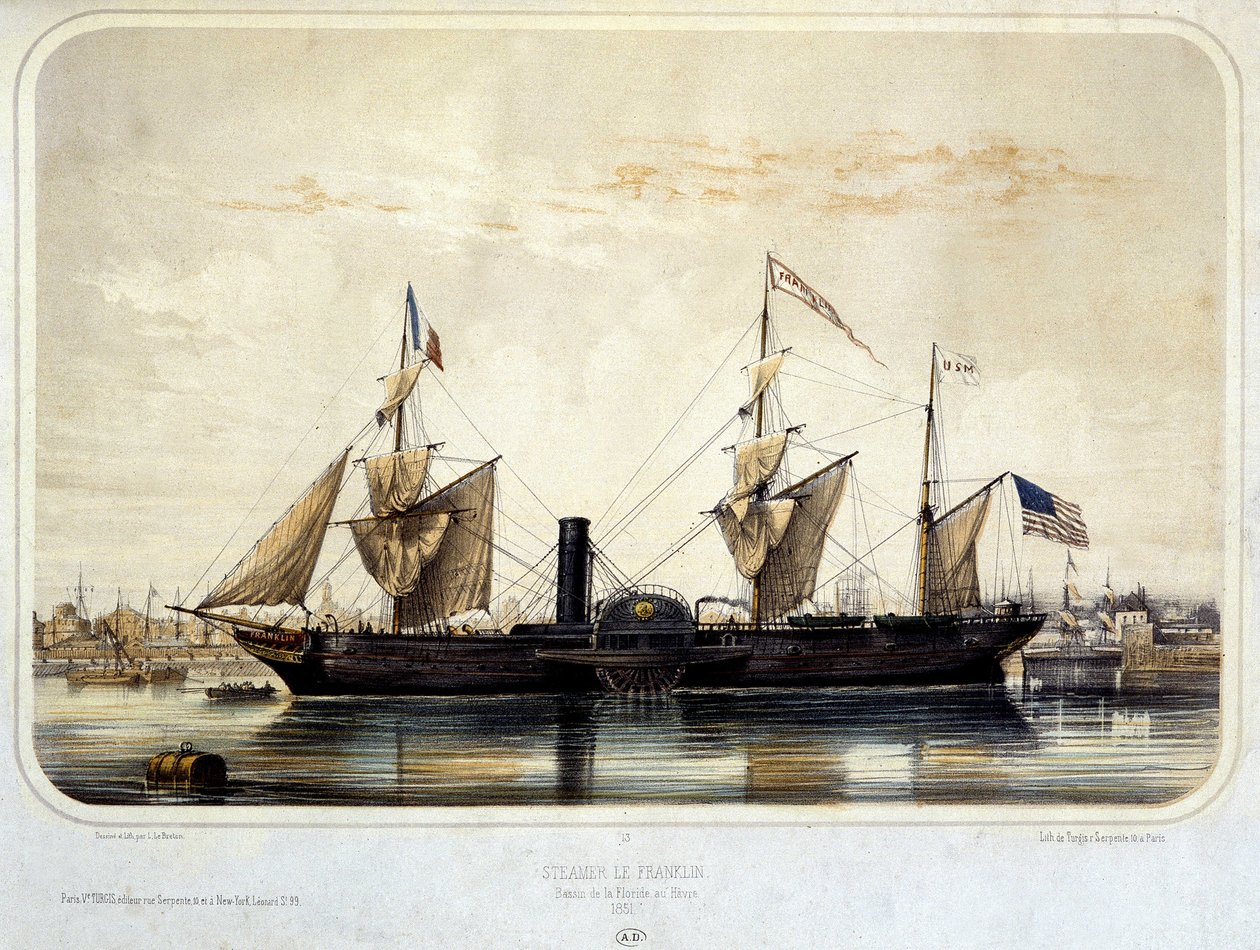 Höyrylaiva "" The Franklin" tekijältä Louis Le Breton