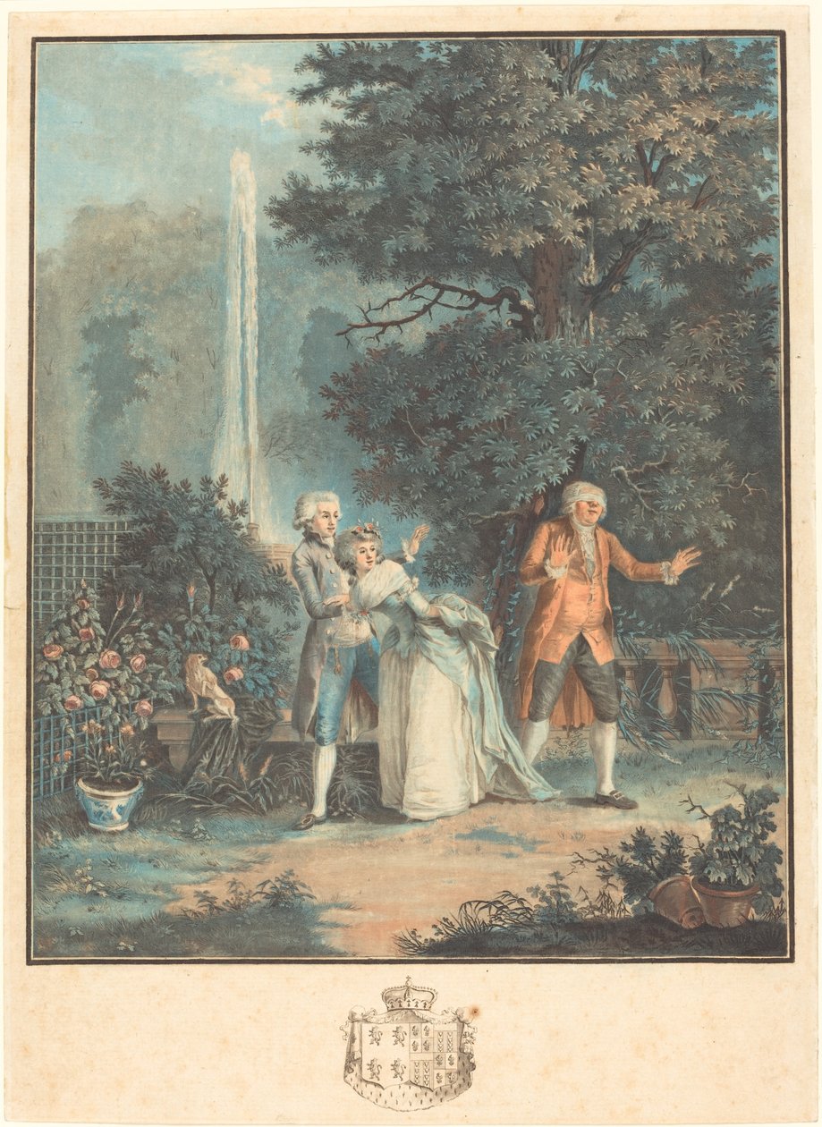 Colin-Maillard tekijältä Louis Le Coeur after Nicolas Lavreince