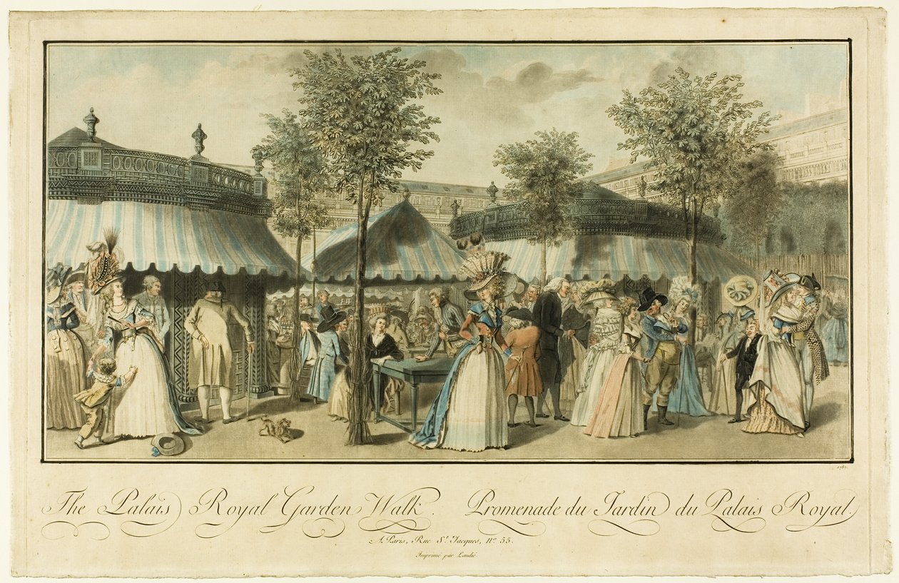 Le Palais Royalin puutarhakävely tekijältä Louis Lecoeur
