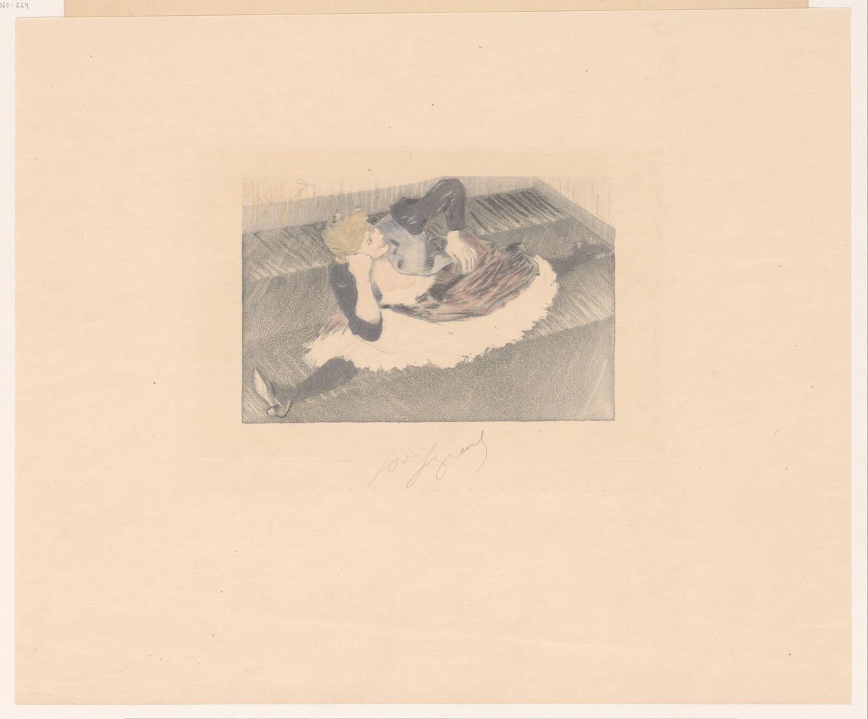 Tanssijat spagaatissa Suuri aukko tekijältä Louis Legrand (signed by artist)