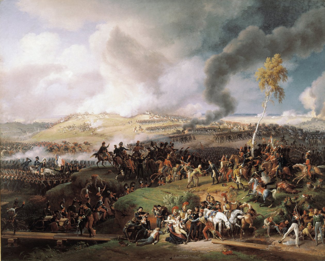 Moskovan taistelu (myös Borodinon taistelu) (7. syyskuuta 1812) (öljy kankaalle tekijältä Louis Lejeune