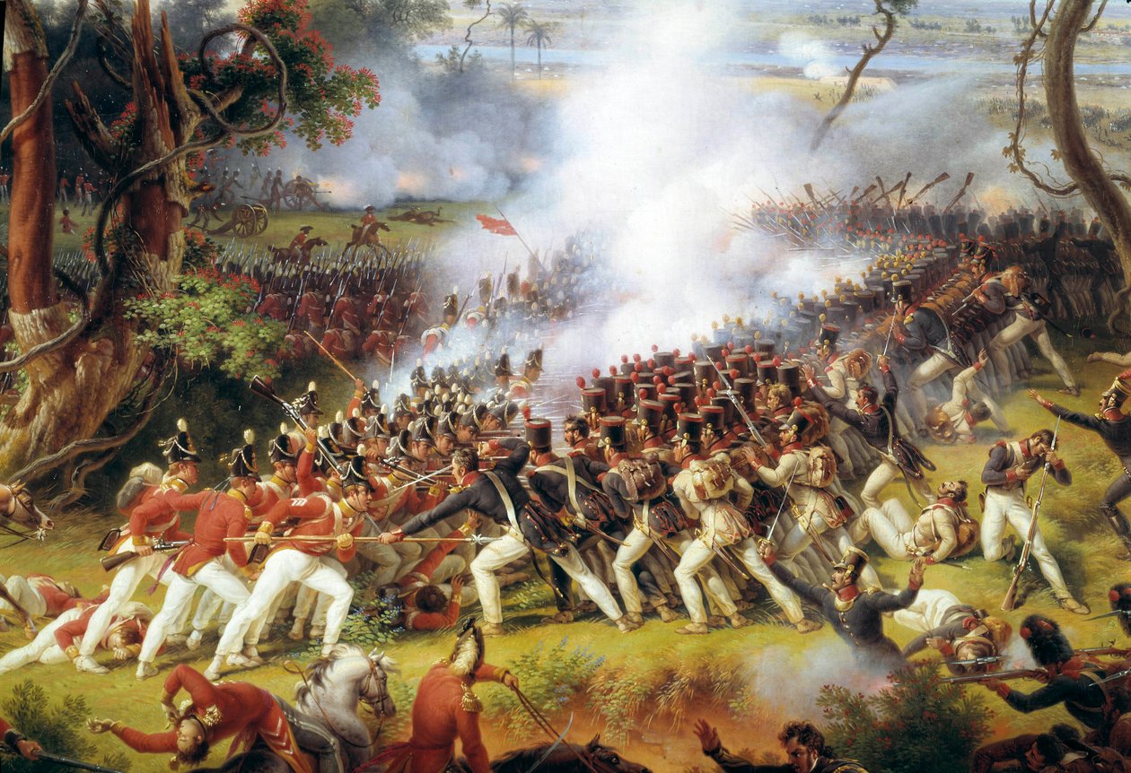 Espanjan ja Portugalin Napoleonin kampanja (1808-1813): "" Chiclanan taistelu lähellä Cadizia, 5. toukokuuta tekijältä Louis Lejeune