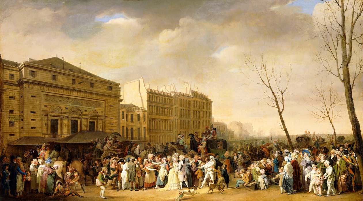 Karnevaali Boulevard du Crimella tekijältä Louis Leopold Boilly