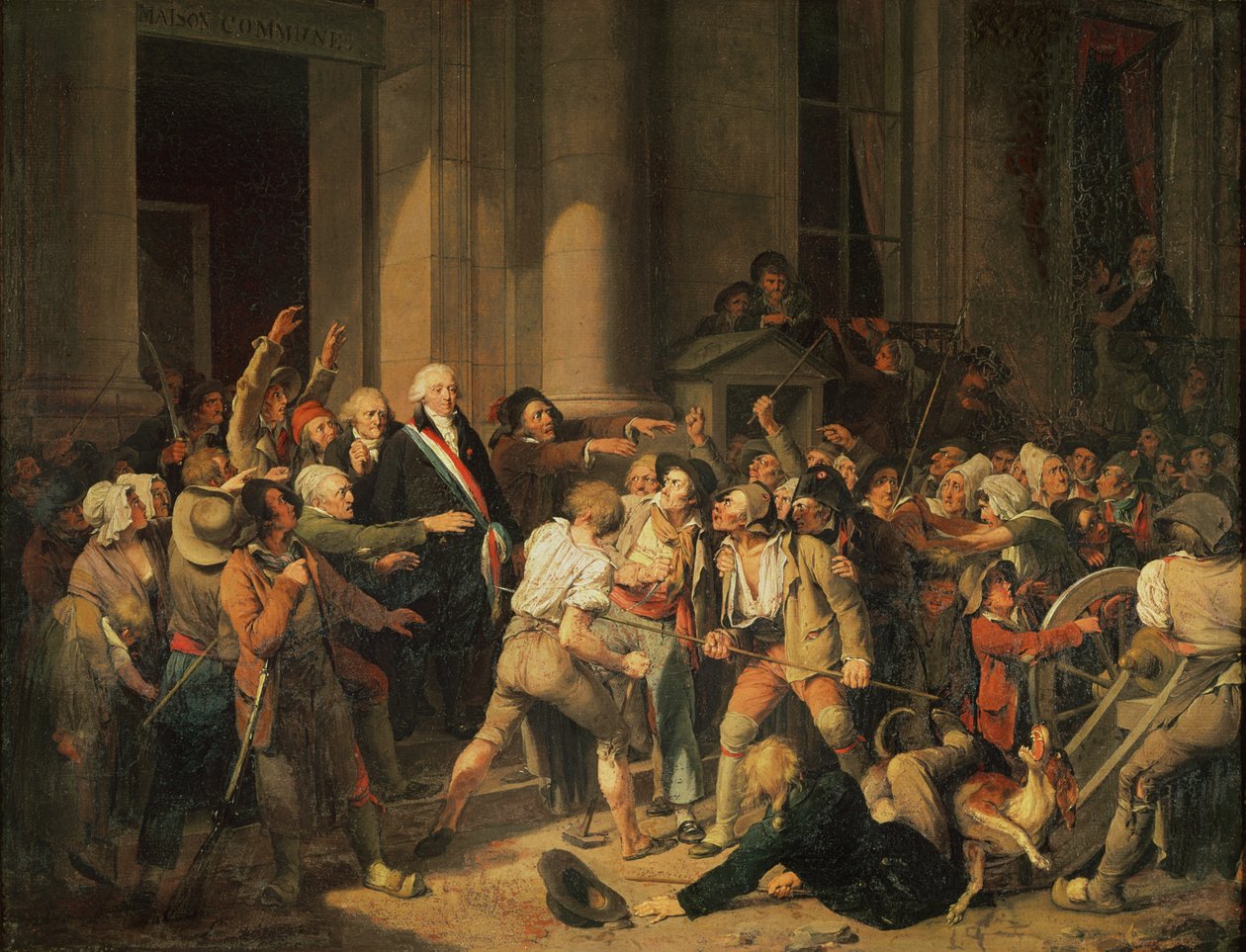 Rouenin pormestarin, Monsieur Defontenayn rohkeuden akti, 29. elokuuta 1792 (öljy kankaalle) tekijältä Louis Leopold Boilly