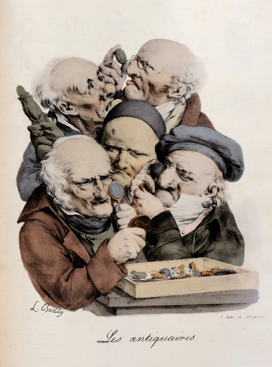 Antiikkikauppiaat Louis-Leopold Boillyn kaiverrus (Louis Leopold Boilly tekijältä Louis Leopold Boilly
