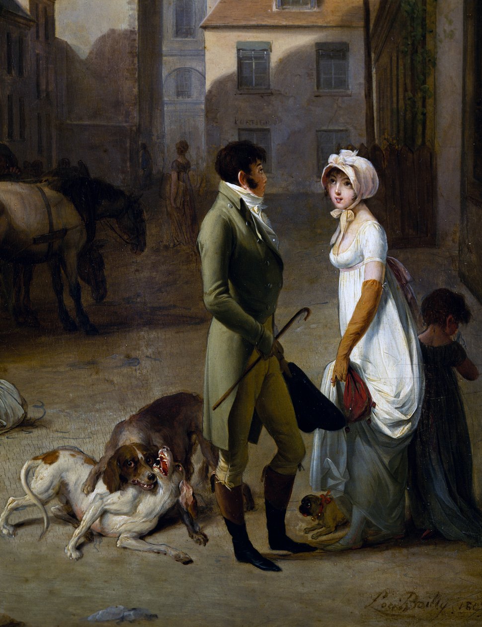 Stagecoachin saapuminen Courtyard of Messageriesille tekijältä Louis Leopold Boilly