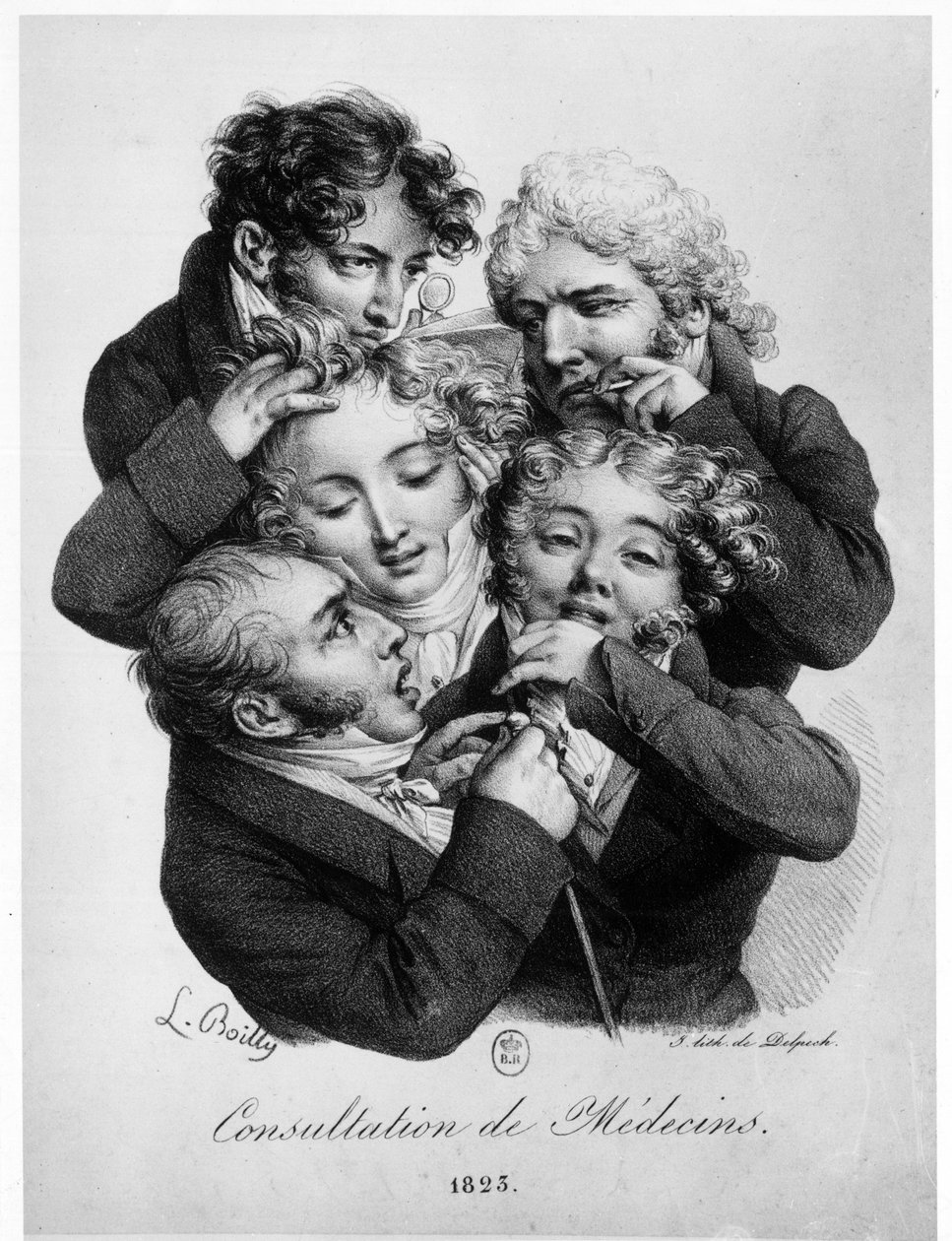 Lääkäreiden kuuleminen, Louis Boilly tekijältä Louis Leopold Boilly