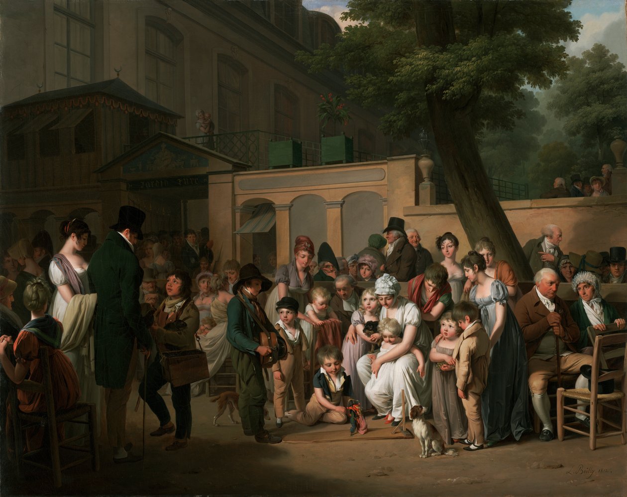 Sisäänkäynti Jardin Turciin tekijältä Louis Leopold Boilly