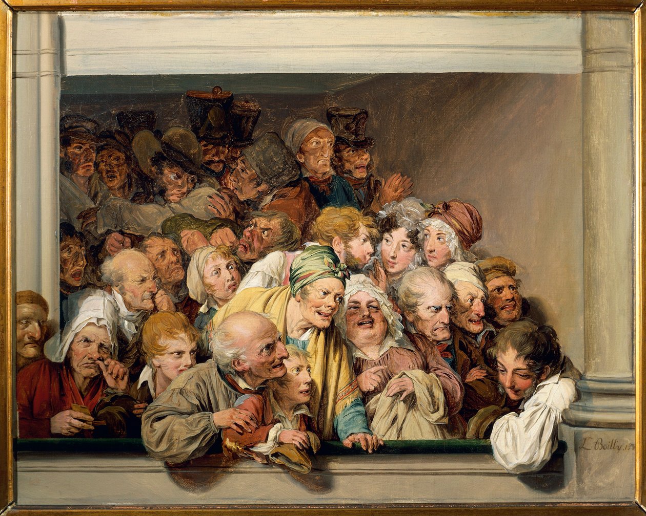Ranska, Pariisi, Versailles, Theatre Box ilmaisena esityspäivänä tekijältä Louis Leopold Boilly