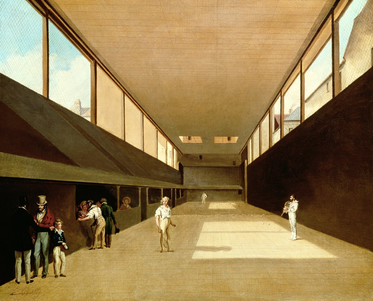 Jeu de Paumen sisätilat, Versailles tekijältä Louis Leopold Boilly