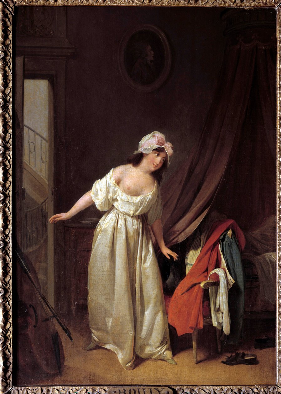 Louis Leopold Boillyn (1761-1845) maalaus Le doux Reveil 1700-luvun Pariisi, Musee Cognacq Jay tekijältä Louis Leopold Boilly