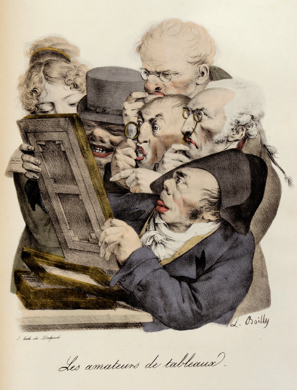 Maalausten ystävät Louis-Leopold Boillyn kaiverrus (Louis Leopold Boilly tekijältä Louis Leopold Boilly