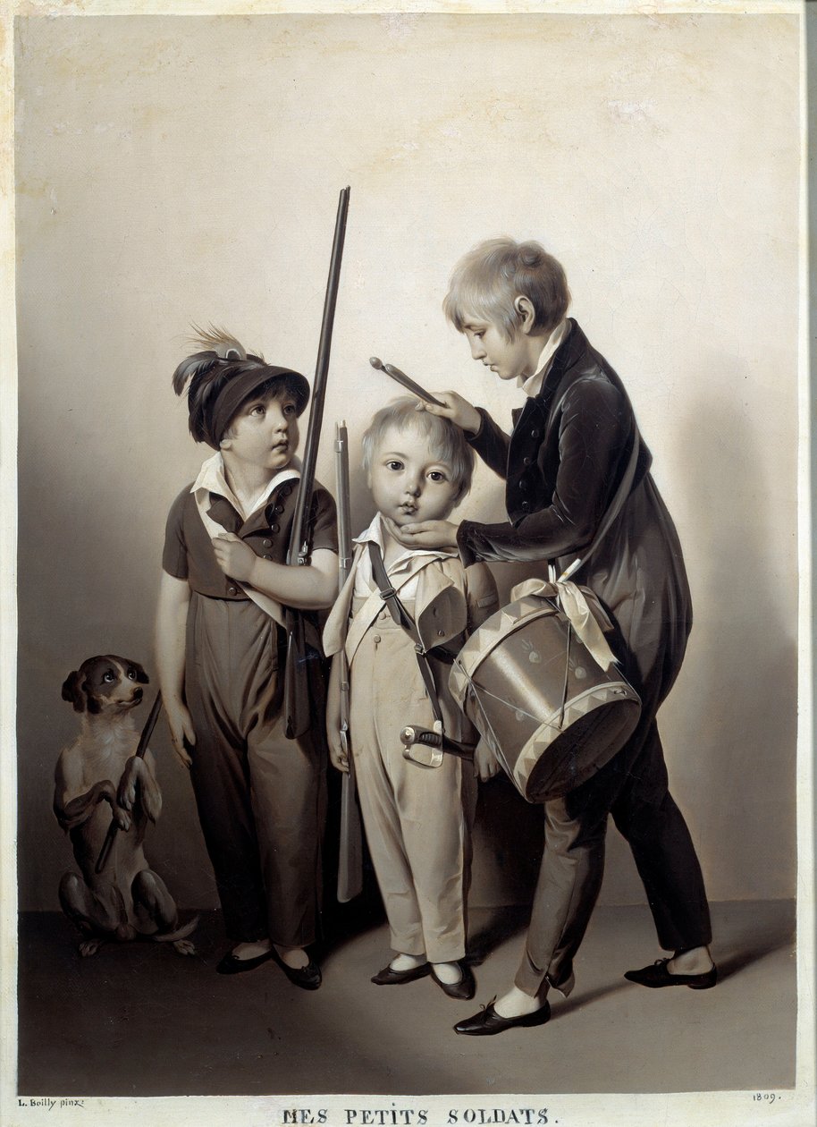 Pienet sotilaitani. Kaiverrus Louis Leopold Boilly (1761-1845) tekijältä Louis Leopold Boilly