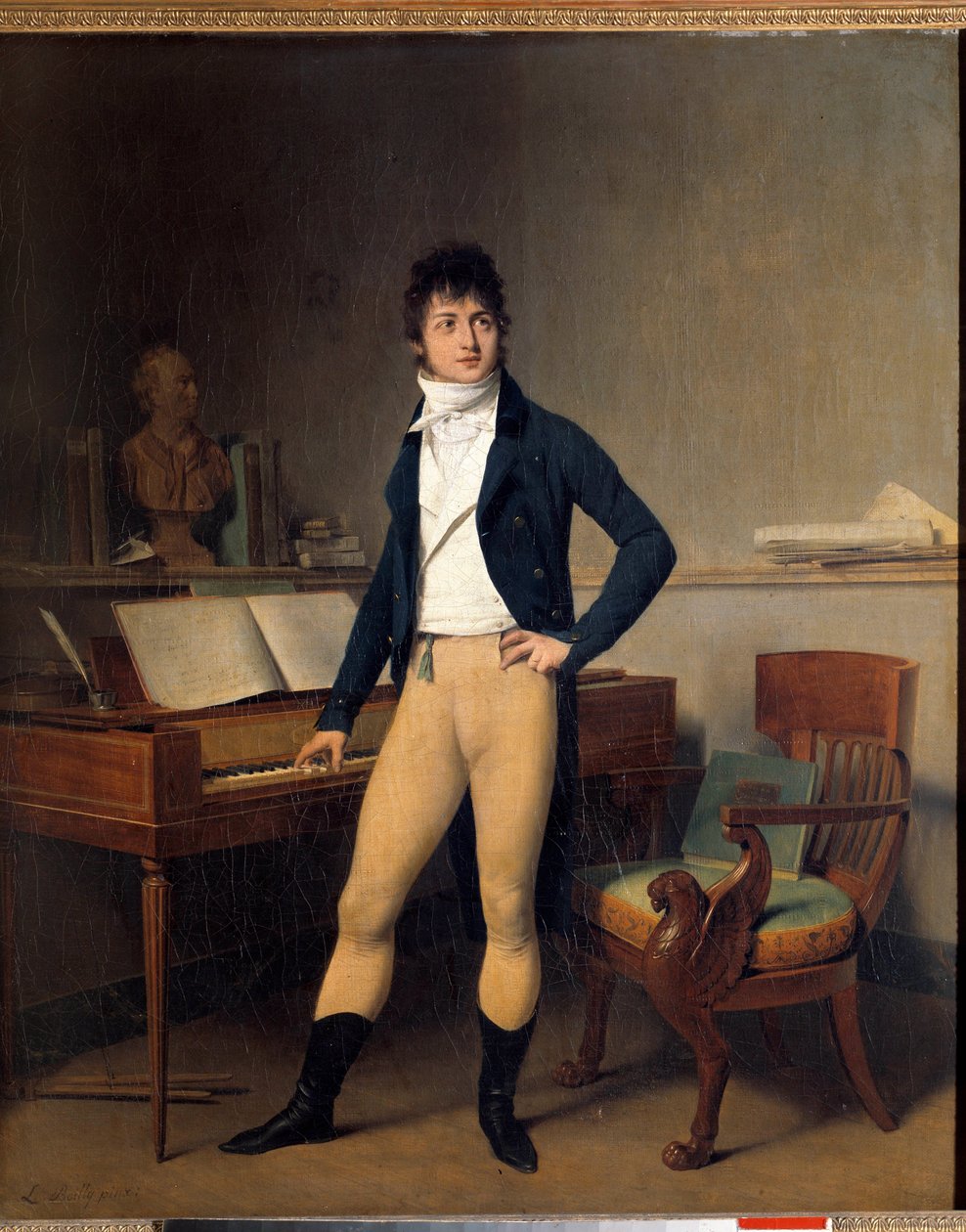 Ranskalaisen säveltäjän Francois Adrien Boieldieun (1755-1834) täyspitkä muotokuva. Louis Leopold Boillyn (1761-1845) maalaus tekijältä Louis Leopold Boilly