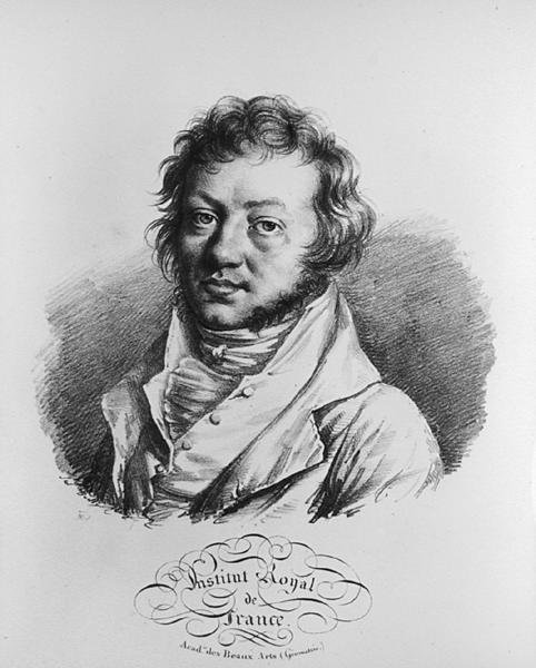 Muotokuva Andre Marie Amperesta (1775-1836) (litho) (m/v kuva) tekijältä Louis Leopold Boilly