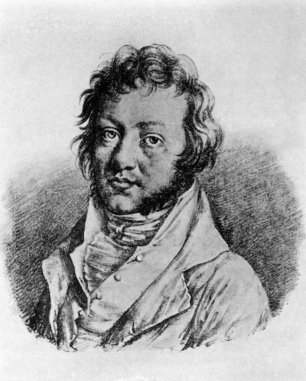 Andre Marie Amperen (1775 - 1836) muotokuva ranskalaisesta fyysikasta. Louis Boillyn litografia (1761-1845) tekijältä Louis Leopold Boilly