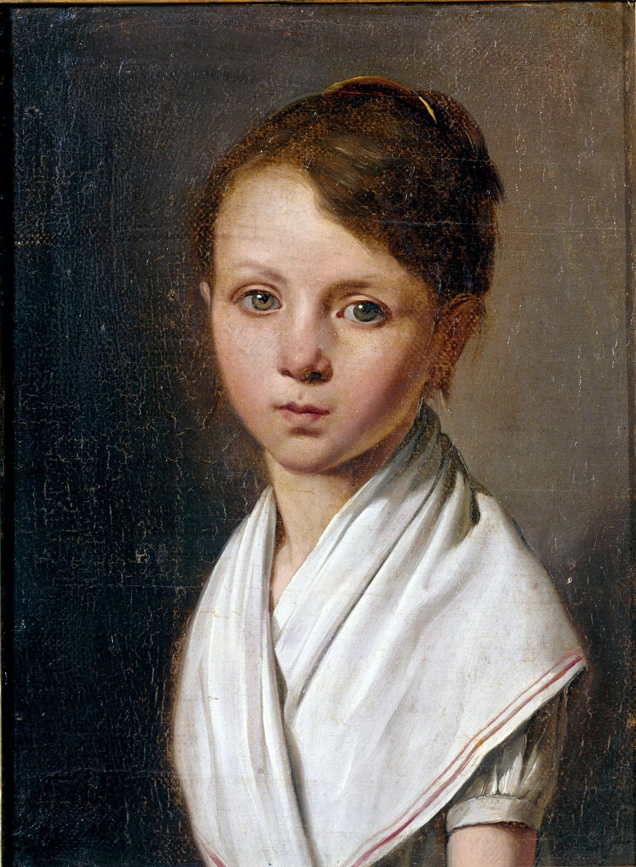 Berthe Juliette Dubois -lapsen muotokuva (1797-1849) Louis leopold Boillyn (1761-1845) maalaus 1800-luvun su. 0,22x0,17 m tekijältä Louis Leopold Boilly