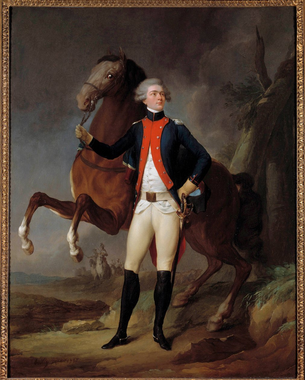 Muotokuva Marie Gilbert Mottierista, Marquis de La Fayettesta tekijältä Louis Leopold Boilly