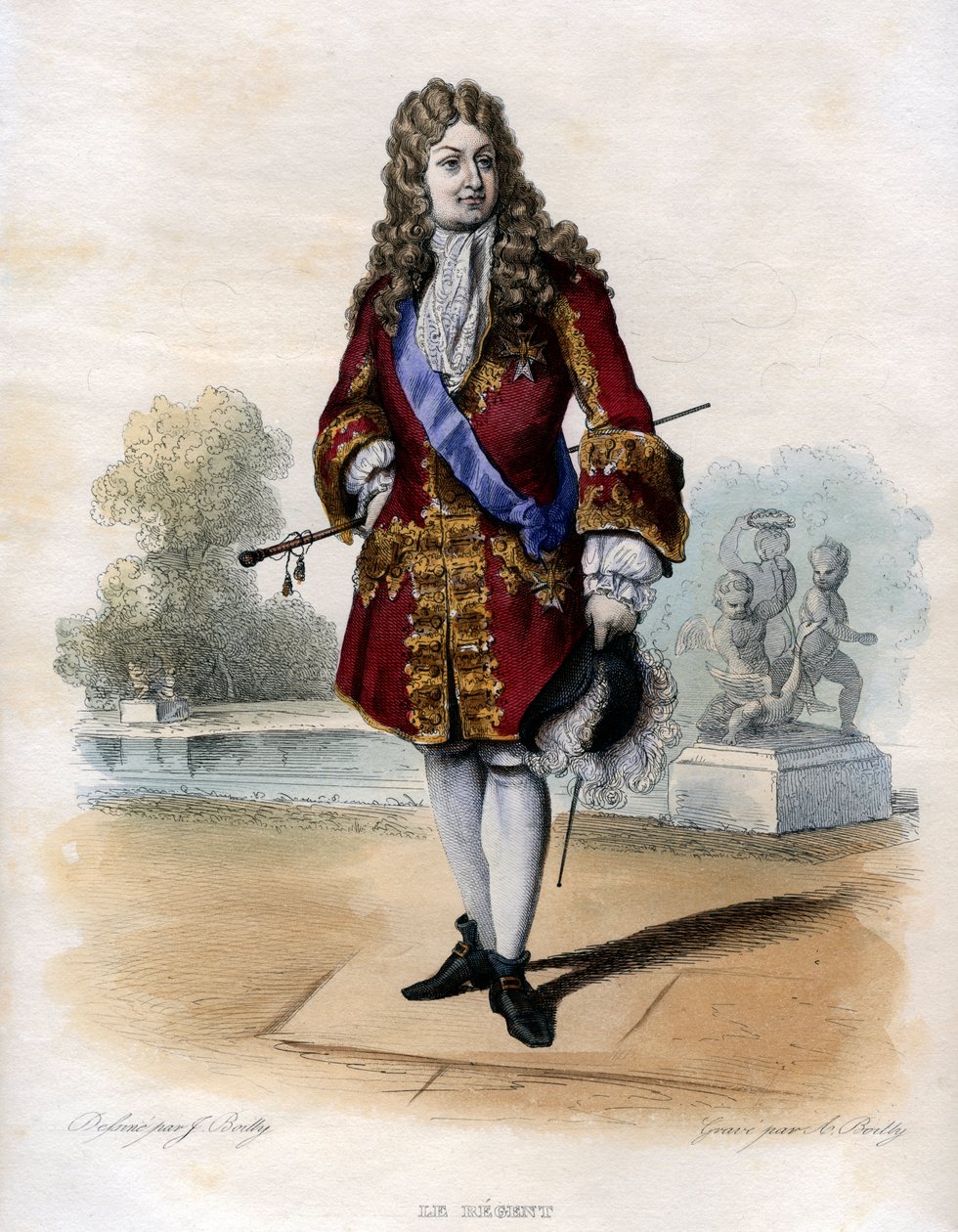 Muotokuva Philip II:sta Orleansin herttuasta (1674-1723) valtionhoitajasta. tekijältä Louis Leopold Boilly