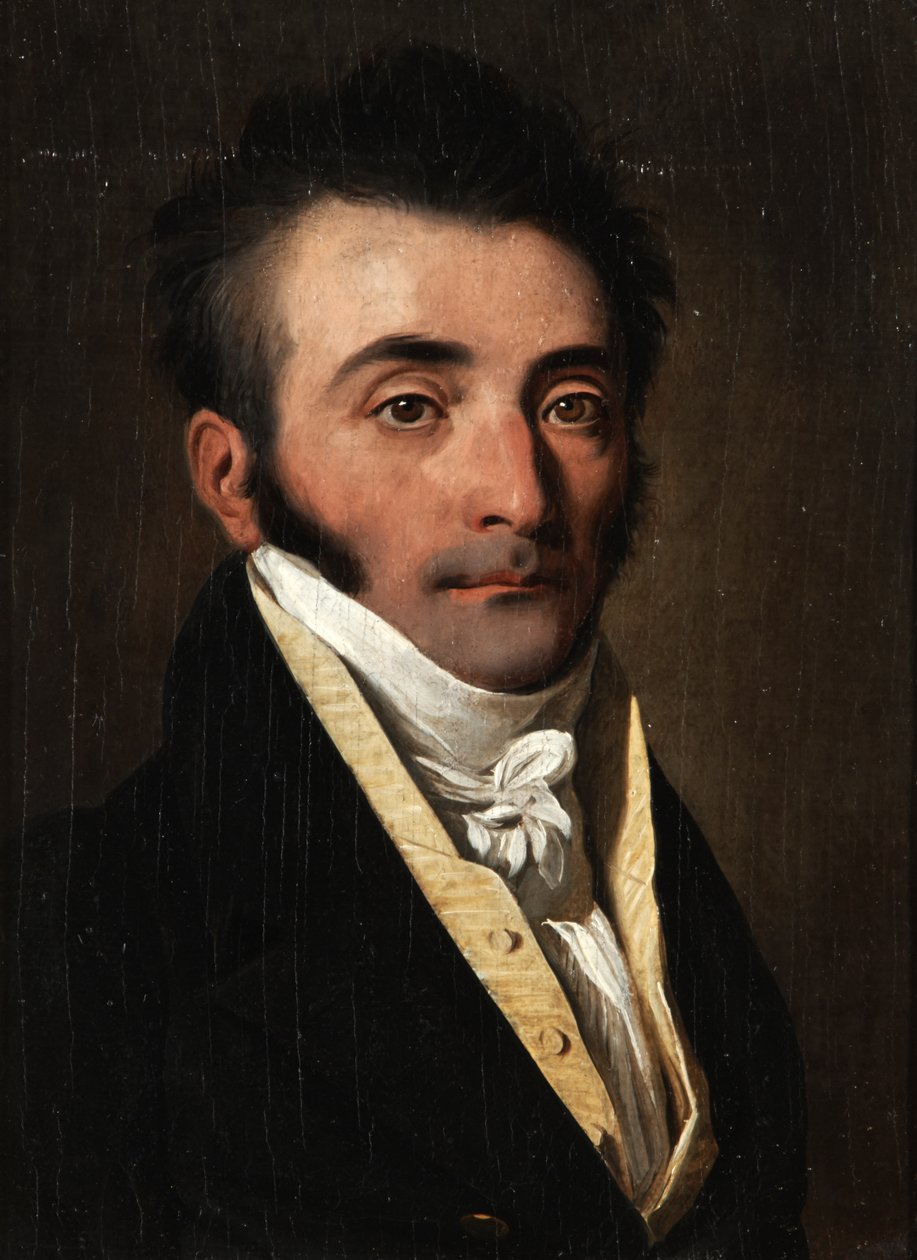 Keltaiseen liiviin pukeutuneen miehen muotokuva tekijältä Louis Leopold Boilly