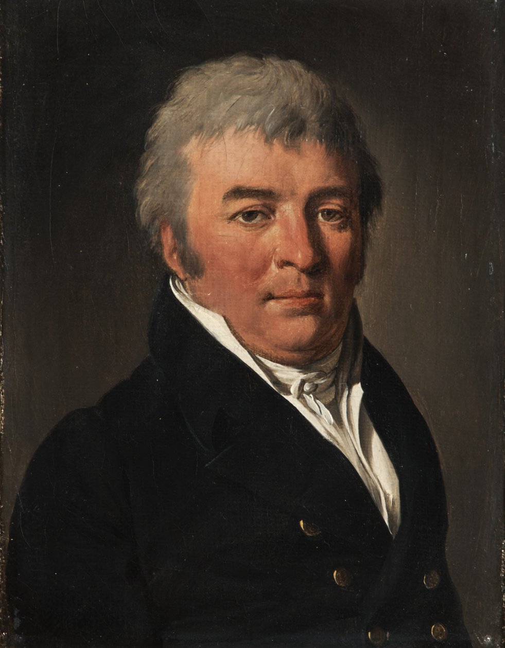 Muotokuva miehestä, jolla on napitettu takki tekijältä Louis Leopold Boilly