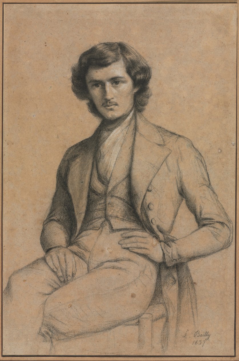 Nuoren miehen muotokuva, 1837. tekijältä Louis Leopold Boilly