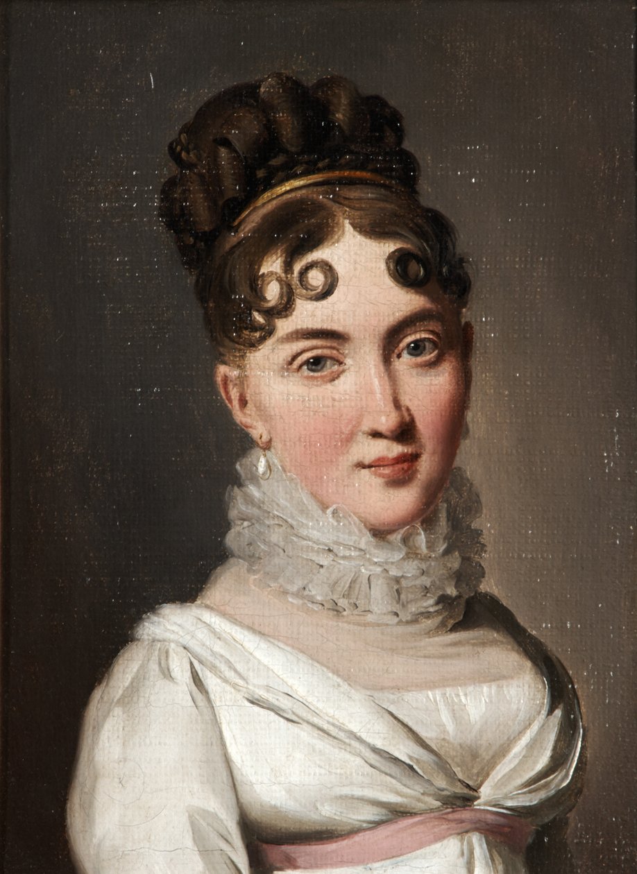 Nuoren pitsikauluksisen naisen muotokuva tekijältä Louis Leopold Boilly