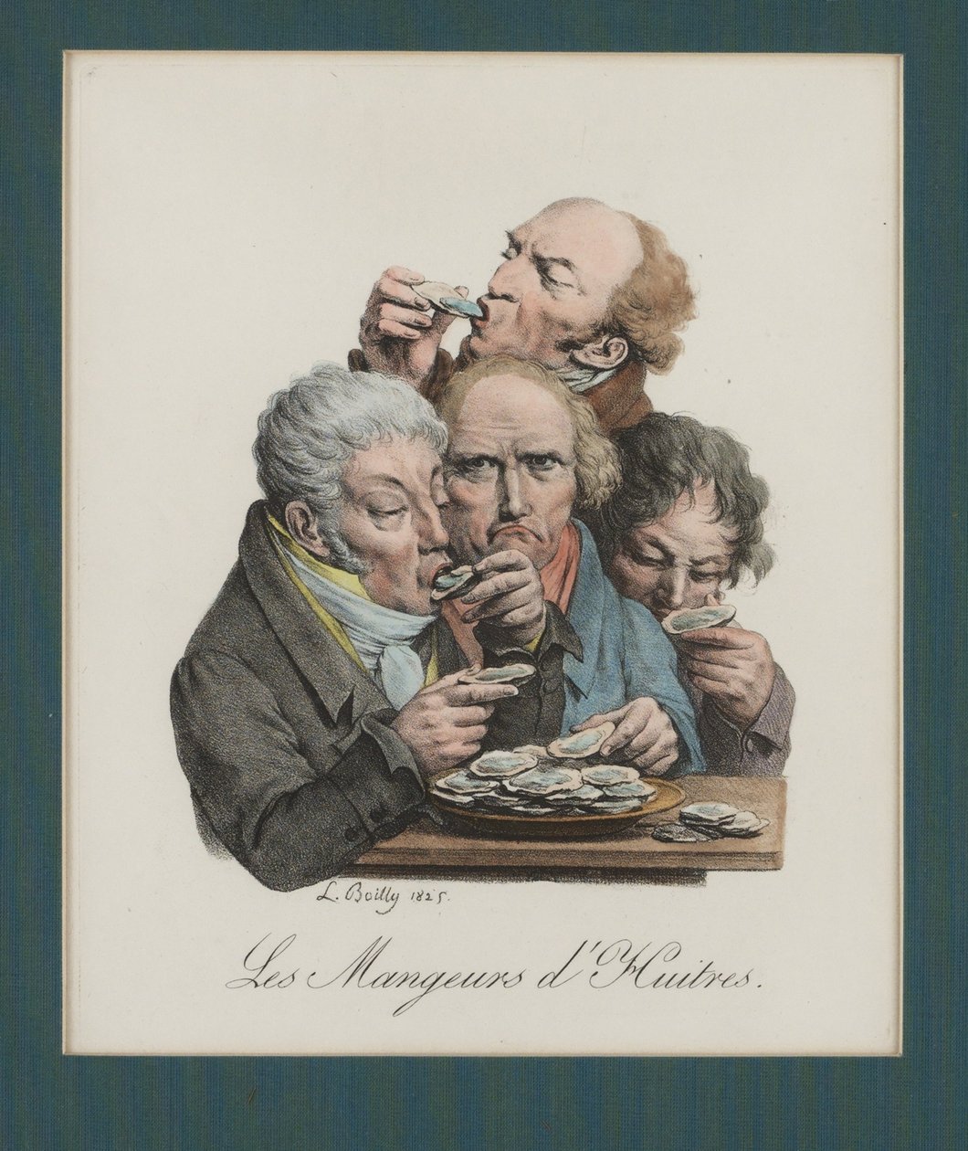 Slurping osterit, 1825 tekijältä Louis Leopold Boilly